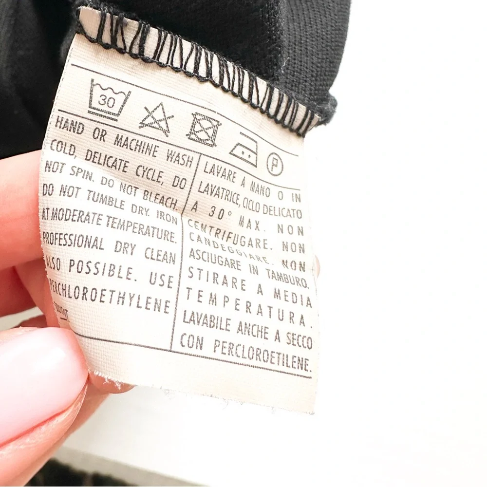 Salvatore Ferragamo Black Cotton Pique Logo Polo Shirt with Logo 3/4 Zipper XXL - Picture 7 of 13